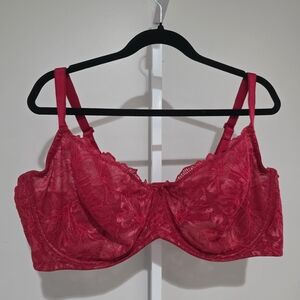 Torrid Curve 46DDD Red Shimmer Lace Bra